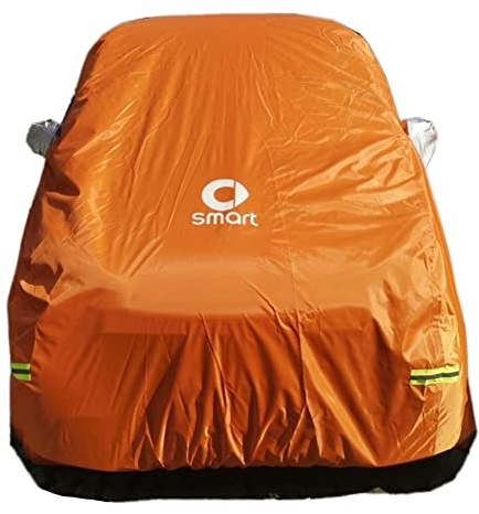 Autoabdeckung Abdeckplane Vollgarage Plane Autoplane FüR Smart Fortwo Wasserdicht SchutzhüLle Abdeckung HüLle Sonnenschutz Staubdicht Orange