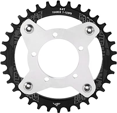 SUNGOOYUE 104 BCD Elektrofahrrad-Kettenblatt-Kit, 34T Elektrofahrrad-Kettenblatt-Umrüstsatz für BBS01 BBS02 Mittelantriebsmotor(Schwarz)