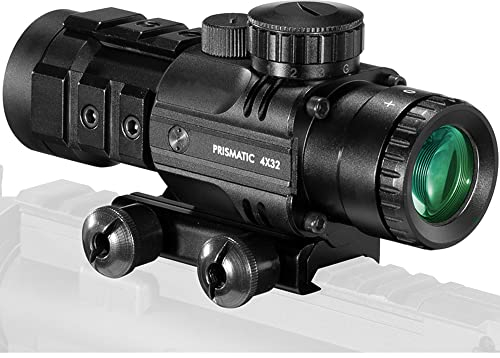 ACEXIER 4X32 Zielfernrohr Jagd Optisches Visier Taktisches Gewehr Zielfernrohr Grüner Roter Punkt Lichtgewehr Kreuz Spektiv für Gewehrjagd