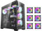 Aigo darkFlash DS900 ATX M-ATX ITX - Carcasa para PC para juegos con 6 ventiladores ARGB preinstalados, paneles de vidrio templado, puerto tipo C, carcasa de computadora SPCC 0.5