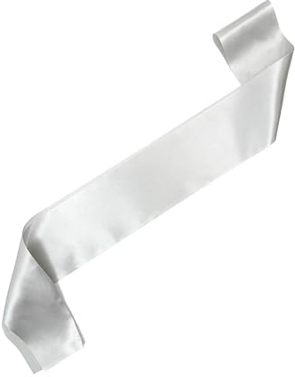 Tabanzhe Blank Satin Sash,Diy Plain Pageant Sash Unprinted Sash,for Homecoming,Pageants Parades Party Baby Shower Wedding Decorations(Silvery)
