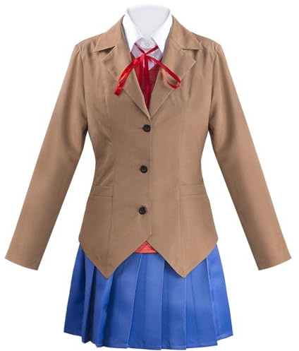 Double Villages Monika Sayori Yuri Natsuki uniform cosplay kostym kvinnor sjöman kostym outfit fullt set