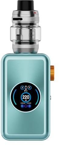 Vaporesso GEN MAX Kit | 220W Vaporesso GEN MAX Mod -Vape DL - 6ml Auto-Open Top iTank T Clearomizer Fit GTI Mesh Coil (Gti 0.2Ω/ 0.4Ω) E Cigarette Vaporizer No Nicotine No Liquid (Blu ghiaccio)