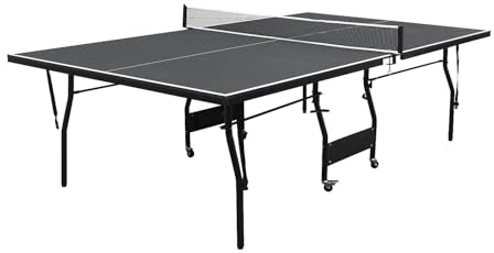 Vente-unique - Ping Pong de Interior Garry - L 274cm x A 152.5cm x H 76cm - MDF - Gris Antracita