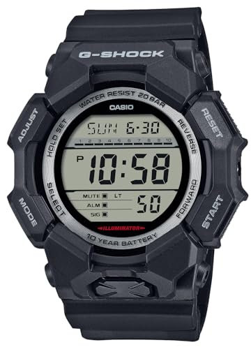 Casio G-shock - Orologio Da Polso Da Uomo Al Quarzo Sportivo Bracciale E Cassa In Resina Di Colore Nero Quadrante Digitale Nero - GD-010-1ER