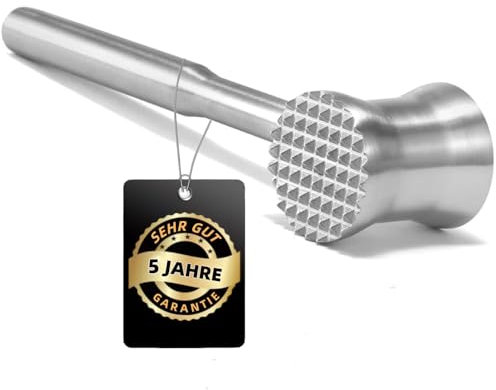 ALYBSOO Batticarne in Acciaio Inox, Lavabile in Lavastoviglie, Batticarne da Cucina per Bistecca, Manzo, Pollo e Maiale, Utensile da Cucina con 5 Anni di Garanzia (Vita)