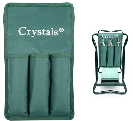 Crystals Garden Kneeler Bag Only | Heavy-Duty Gardening Tool Storage Bag with Multiple Pockets | Portable & Durable Organizer for Garden Kneeler Seat | Ideal for Carrying Gardening Accessories