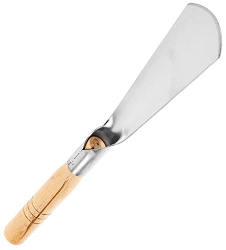 VICASKY Pala de jardín con mango de madera, pequeña pala de mano para jardinería, herramientas de plantación para verduras, práctico para trabajar con precisión en el jardín