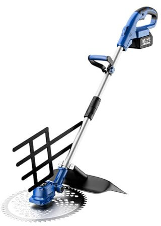 Tondeuse à Gazon autoportée sans balais, Petite Tondeuse Rechargeable et Portable pour Jardin, pelouse, arbustes