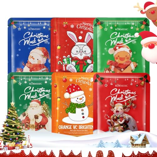 6 Pezzi Maschera Viso Idratante, Maschere Viso Nutriente e Illuminante, Maschera Calmante, Ciascuna Con Un Effetto Diverso Cura Viso,facilmente assorbibile, Regalo per Amiche e Parenti