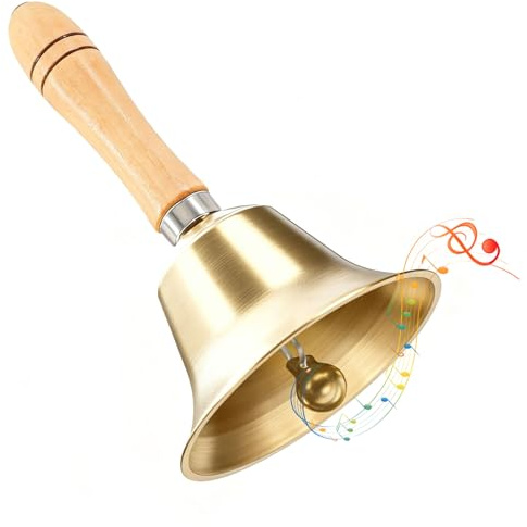 Forbabe Handglocke Messing Super Laute Weihnachtsglocke Service Glocke