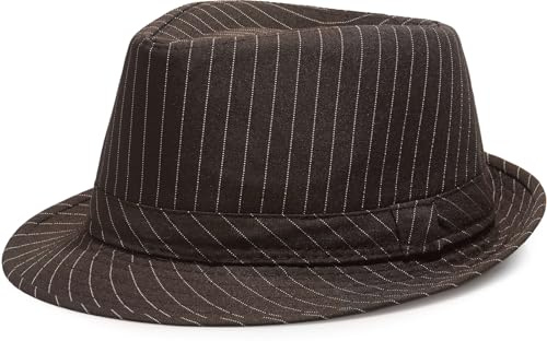MESU Unisex Trilby Hat Fedoras Hats for Men Women Jazz Cap Vintage Panama with Short Brim Coffee