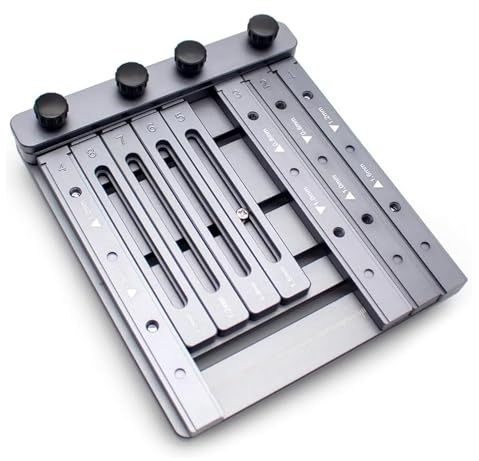 Lödklistra schablonskrivare – stålnätskärm tryckbord med dubbelsidig armatur för precision SMT-skärmtryck, kompatibel med 10,9 × 13,5 cm schabloner