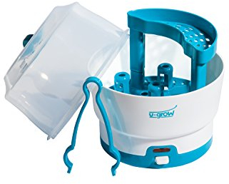 U-grow Sterilisator für Babyflaschen - Vaporisator Dampfsterilisator für bis zu 6 Babyflaschen, Sauger und Zubehör