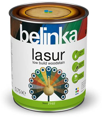BELINKA Holzlasur Farblos - 0,75 Liter Premium Lasur - Holzanstrich - Für Innen und Außen - Lasur 12