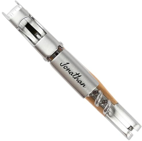 Sommelier personnalisé avec gravure texte – Couteau Sommelier personnalisable - Idée cadeau homme personnalisé pour anniversaire, noël, fête pères