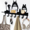Viiluuxr Garderobenhaken Schwarz Wandgarderobe SchlüSselbrett Mit Ablage Garderobe Kinder Kleiderhaken Wand TüRhaken Flurgarderobe 15 Zoll Mit 7 Haken Platzsparendes Mehrzweckhaken. (TTO-N03)