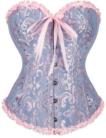 Vrapo Bustier Corset Top for Women | Overbust Lace Up Waist Cincher Shapewear Lingerie