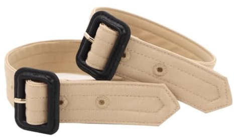 Inzegao 1 par de gabardinas para mujer, banda de manga ajustable, correa de muñeca con hebilla, accesorios para abrigo de viento, Caqui, Talla única