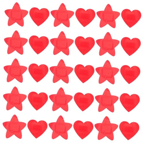 SAFIGLE 30 Piezas Apósitos Infantiles Personalizados En Forma De Corazón y Estrella Adhesivos Para Decorar El Aula Escolar Regalos Divertidos Para Niñas