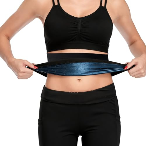 Cintura modellante per la vita, da donna, effetto sauna, brucia grassi, snellente, per allenamento snellente e termico, per corsa e fitness, colore nero