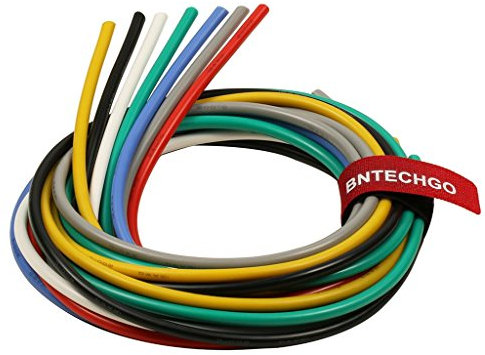 BNTECHGO 12 Gauge Silicone Wire Kit - Ultra Flexible 7 Color High Resistant 600V 200C Silicone Rubber Insulation - 680 Strands of Tinned Copper Wire Stranded Wire Cable