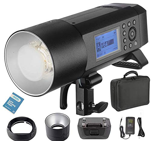 Godox AD400Pro AD400 Pro 400W Todo-en-Uno Profesional Flash Strobe al Aire Libre con Sistema Remoto Inalámbrico TTL HSS 2.4G para Nikon Canon Sony Fuji Olympus, Panasonic (AD400Pro)