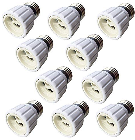 zrui cian 10 unidades E27 a GU10 para bombilla adaptador para lámparas LED