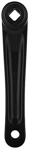 Bras de Manivelle de Vélo, Accessoire de Vélo de Pédalier de Vitesse Simple de Bras Gauche de Pédalier de Bicyclette d'Alliage d'Aluminium(Trou rhombique-Noir)