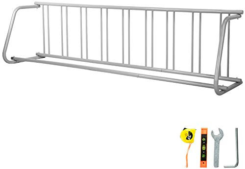 BestEquip 111 Length Floor Bike Rack, 9 Holders All-Steel Grid Bike Rack, Single-Side Storage Stand for Garages Streets Yards