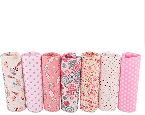 Baumwollstoffe 50 X 50cm, Nähstoffe 7 Stück Patchworkstoff Quadratische Nähte, Stoffe zum Nähen Baumwolle, Weihnachtsstoffe Restposten Für DIY Patchwork Basteln Nähen Kleidung Quilting Scrapbooking