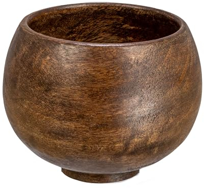 Creative Co-Op Mango Wood Bowl, Walnut Finish