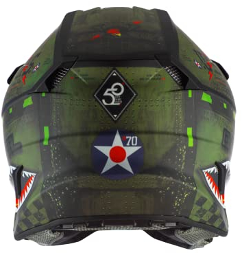 O'NEAL | Casco Motocross | MX Enduro | 2 gusci esterni & 2 EPS per una maggiore sicurezza, guscio ABS, paranaso in gomma | 5SRS Polyacrylite Helmet Warhawk V.22 | Adulto | Nero Verde | M