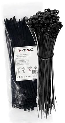 100 Pezzi Fascette in Nylon nere 4,5x300 mm per cablaggi cavi elettrici stringicavo plastica fermacavo