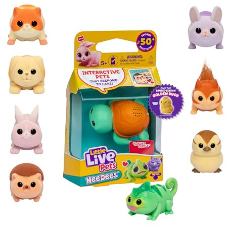 Little Live Pets NeeDees | Juguete electrónico interactivo que responde al cuidado, escucha sus necesidades y suma puntos. Más de 50 sonidos