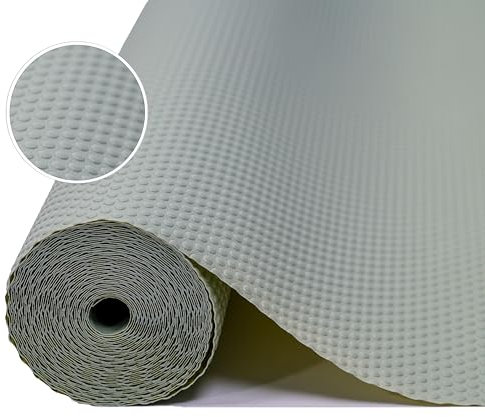 Tapis de Frigo écologique Étanches Tapis de tiroir Cuisine EVA Non-Adhésif Revêtements d'étagère Revêtements de réfrigérateur, Peut être Coupé en Taille, 44 x 600 cm Vert Sauge