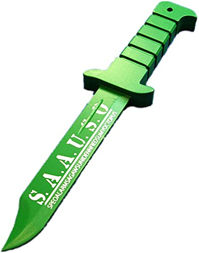 BKAYOLOF La Espada de Madera de animación Juega un Papel de Arma y Accesorio, el Cuchillo Corto en bambú, bokken, Katana-Green||37CM