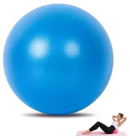 Eastrise Soft Pilates Balls,9 Inch Exercise, Mini Barre, Gym Ball,Lightweight, Portable Mini Barre Exercise Balls with an Inflatable Straw for Easy Inflation(Home & Gym & Office) (Blue)