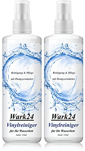 Wark24 Vinylreiniger für Wasserbetten, 2 x 250 ml für die gründliche Reinigung & Pflege von Wassermatratzen, langanhaltender Schutz