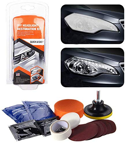 belupai Headlight Repair Headlamp Restoration Kit DIY Headlight Brightener Head Lense Clean Suitable For Cars Bikes Motorcycles Car Repair Tool Sets