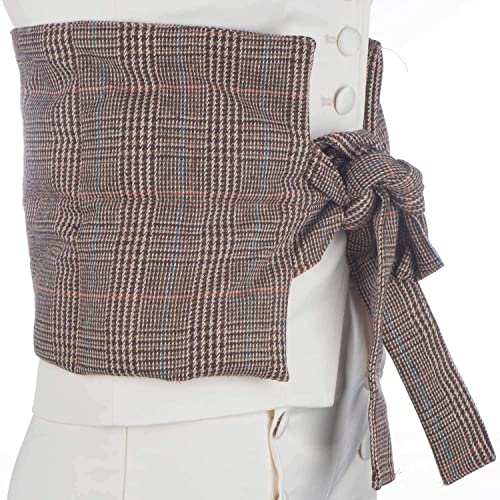 Almohada de trigo para atar, para la relajación y el bienestar, para calentar en el horno o en el microondas, que llena aprox. 900gr de granos de trigo, 65 x 23cm (British)