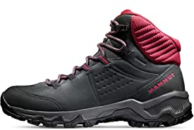 Mammut Nova IV Mid GTX Women | Wanderschuhe für Damen, wasserdichte Trekkingschuhe, Outdoor Schuhe, Gore-Tex Bergschuhe, Sportschuhe für Hiking | Black-Blood Red, 3.5