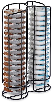 Relaxdays Kapselhalter kompatibel mit Tassimo, Kaffeepadhalter für 32 Kapseln, HxBxT: 29 x 18 x 8,5 cm, Metall, schwarz