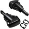 2Pcs Ugello Tergicristalli, Ugello Lavavetro per Getto d'Acqua per Tergicristallo Pompe Lavavetri Auto, Nero Plastica Ugello Tergicristallo Ugello Spruzzatore, per Getto d'acqua (nero)
