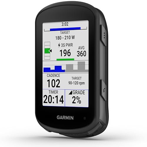 Garmin Edge 540, Ciclocomputer GPS a Doppia Frequenza, Cartografico, Display 2,6 a colori, Interfaccia a Pulsanti, Navigazione, Stamina, Power Guide, Autonomia 26 ore (Ricondizionato)