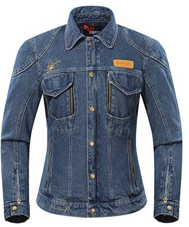 Hcclijo Motorradjacke Damen Jacke Herbst Winter Schutzausrüstung Kältebeständig Warm Halten Motorradbekleidung Blue Jacket M
