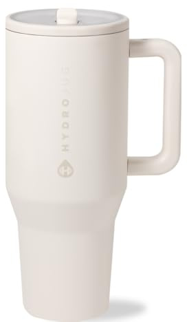Traveler Tumbler, Cream, 32 oz, HydroJug