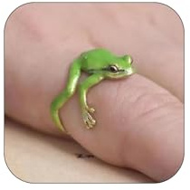 IQPDYV Tree Frog Ring for Women Cute Tree Frog Ring Adjustable Open Frog Ring Funny Green Frog Ring for Women Jewelry Gifts (Green)