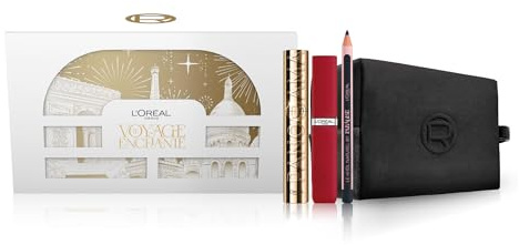L'Oréal Paris Beauty Regalo Make Up con Mascara Big Deal, Rossetto Infaillible Matte Resistance e Matita Occhi Paradise Le Khol, Per i Tuoi Look Festivi, Con Elegante Beauty Nero in Velluto