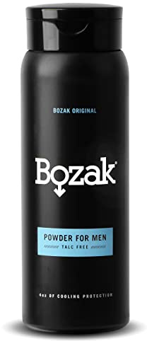 Bozak Cooling Body and Foot Powder for Men – Talc Free, Jock Itch Defense, Deodorant, Stops Chafing, Absorbs Sweat, and Keeps Skin Dry – with Menthol (4 oz.)